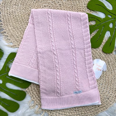 Saída de Maternidade 3 Peças Garden - Rosa Manta Trança